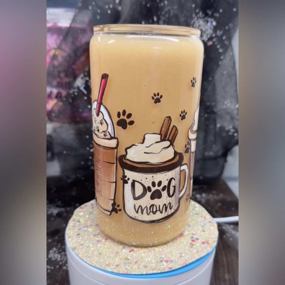 Dog Mom Coffee-Themed Tumbler
